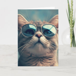 VERJAARDAG ZUSTER COOL CAT WENSKAART KAART