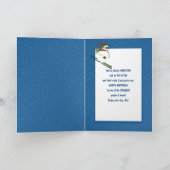 Verjaardag, zuster, gelukkige sneeuwman skiën Mtn. Kaart (Binnen)