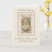 Verjaardag Zuster Maagd Maria Jezus schoonzuster Kaart (Gele Bloem)