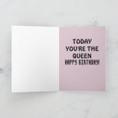 VERJAARDAG ZUSTER PRETTIGE DAME KONINGIN KAARTEN (Binnen)