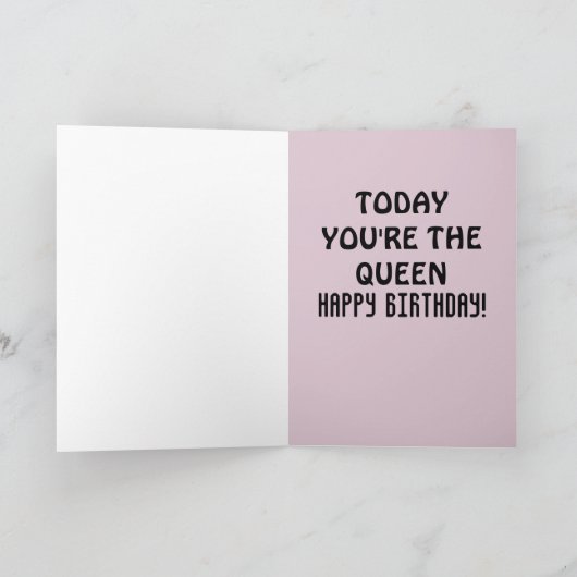 VERJAARDAG ZUSTER PRETTIGE DAME KONINGIN KAARTEN (Binnen)