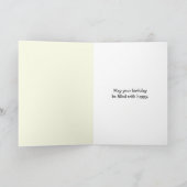 Verjaardag zwart Beer rollen in herfstbladeren Kaart (Binnen)