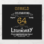 Verjaardag Zwart Goud Bier Etiket (Enkel label)