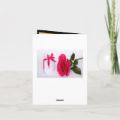 Verjaardag zwart goud boog foto bedankkaart (Achterkant)