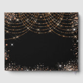 Verjaardag zwart goud glitter naam gastenboek (Achterkant)