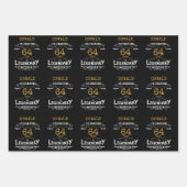 Verjaardag Zwart Goud Inpakpapier Vel (Voorkant)