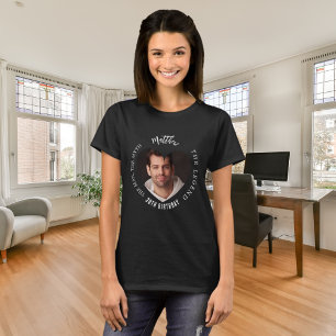 Verjaardag zwart hart foto man mythe legende t-shirt