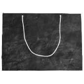 Verjaardag Zwart Leren Abstract Groot Cadeauzakje (Achterkant)