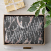 Verjaardag Zwart/Roos Goud Marmeren Gift Bag Stuff Tissuepapier (Geschenk)