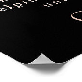 Verjaardag zwart roos gouden foto sterren welkom poster (Hoek)