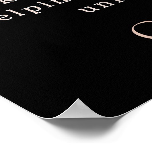 Verjaardag zwart roos gouden foto sterren welkom poster (Hoek)