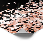 Verjaardag zwart roos gouden welkom poster (Hoek)