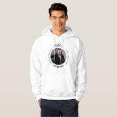 Verjaardag zwart wit foto man myth legende hoodie (Voorkant volledig)