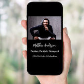 Verjaardag zwart wit foto man myth legende poster