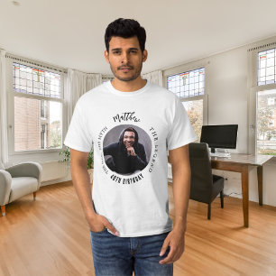 Verjaardag zwart wit foto man myth legende t-shirt