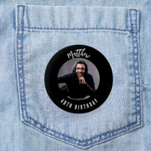 Verjaardag zwart wit foto naam