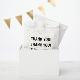 Verjaardag zwarte gouden glitter bedankzakje