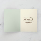 Verjaardag zwarte kat in een doos kaart (Binnen)