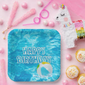 Verjaardag Zwembad Feest Leuk Papieren Bordje (Feest)