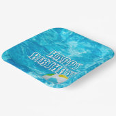 Verjaardag Zwembad Feest Leuk Papieren Bordje (Gebogen)