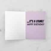 VERJAARDAGANSICHTKAART POLITIE GRAPPIG KAART (Binnen)