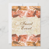 verjaardagbruiloft van Ivory peach roos Kaart (Voorkant)