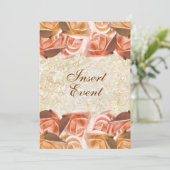 verjaardagbruiloft van Ivory peach roos Kaart (Staand voorkant)
