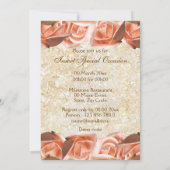 verjaardagbruiloft van Ivory peach roos Kaart (Achterkant)