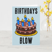 VERJAARDAGEN BLAAS GRAPPIG CAKE WENSKAART KAART (Gele Bloem)