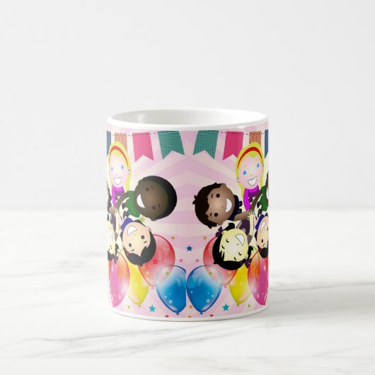 Verjaardagen en feestliefhebbers van kinderen koffiemok (Center)
