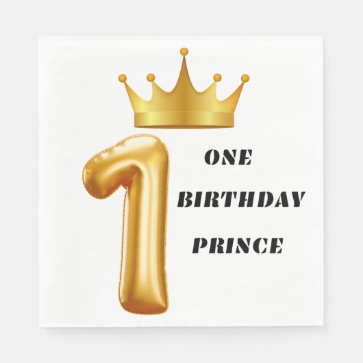 Verjaardagen Gelukkig Servet (Voorkant)