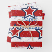 Verjaardagen met Uncle Sam Inpakpapier Vel (In situ)