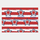 Verjaardagen met Uncle Sam Inpakpapier Vel (Voorkant)