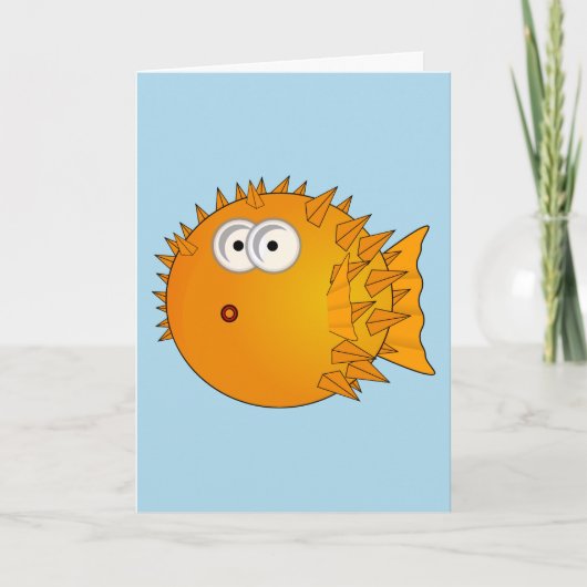 VERJAARDAGEN ONTPLoffen, KOGELVIS FUNNY KAART (Voorkant)