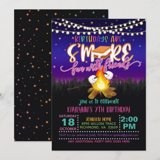 Verjaardagen zijn leuker met vrienden uitnodiging (Voorkant / Achterkant)