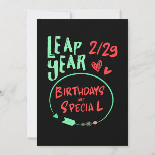Verjaardagen zijn speciaal schrikkeljaar 29 februa kaart