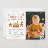 Verjaardagfoto van de feestdag Cookie Decorting Pa Kaart (Voorkant)