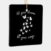 Verjaardaggeschenk laat je dromen je zwemmen zijn keramisch ornament (Rechts)