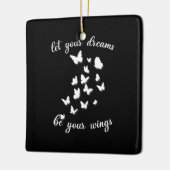 Verjaardaggeschenk laat je dromen je zwemmen zijn keramisch ornament (Links)