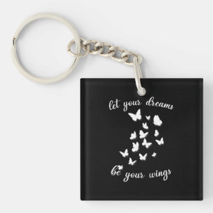 Verjaardaggeschenk laat je dromen je zwemmen zijn sleutelhanger