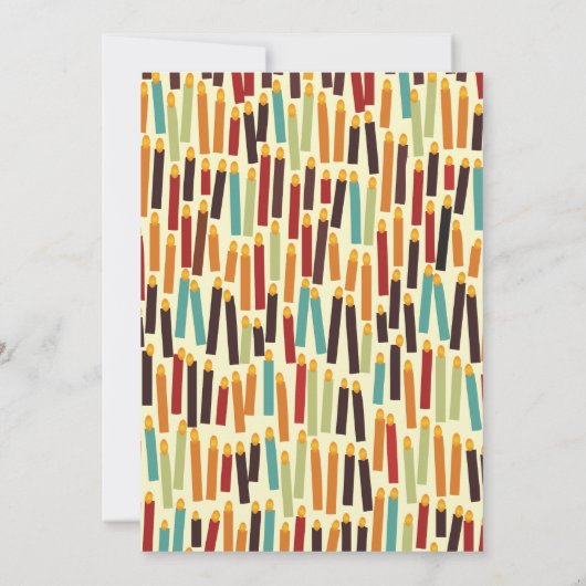 Verjaardagkaarsen - Rood Kaart (Achterkant)