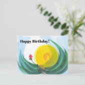 Verjaardagkaart, hier komt de zon, nr. 2 aankondigingskaart (Staand voorkant)