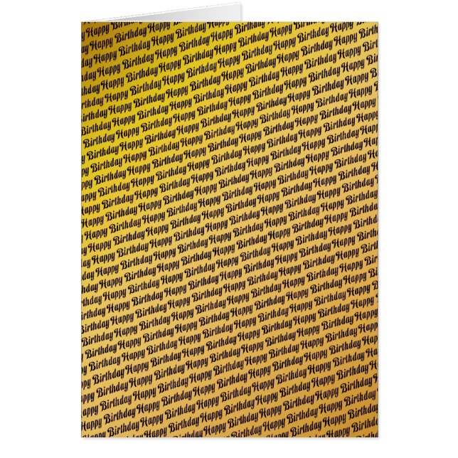 Verjaardagkaart met herhalingstekst (Voorkant)