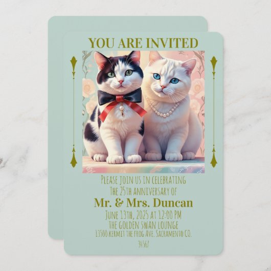 "VERJAARDAGS AANKONDIGINGS UITNODIGINGSKAART" KAART (Voorkant / Achterkant)