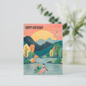 Verjaardags Adventures Paddleboarding SUP Paddlebo Briefkaart (Staand voorkant)