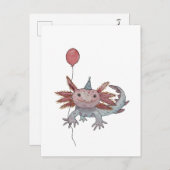 verjaardags axolotl ansichtkaart briefkaart (Voorkant / Achterkant)