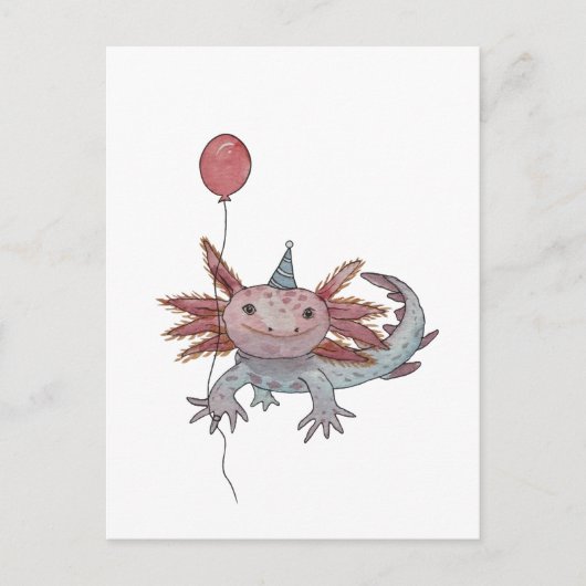 verjaardags axolotl ansichtkaart briefkaart (Voorkant)