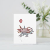 verjaardags axolotl ansichtkaart briefkaart (Staand voorkant)
