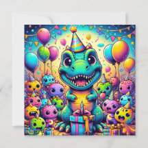 Verjaardags Bash T-Rex & Vrienden Verjaardag Vieri