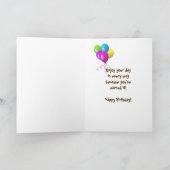 Verjaardags beer met biertje kaart (Binnen)